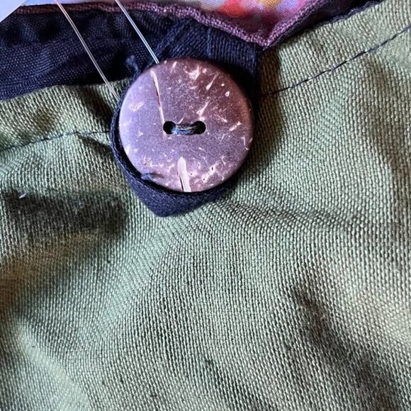 India Boutique 100% Cotton Hobo Nepal Bag Embroidered Rasta 420 Leaf Design NWT - Picture 2 of 8